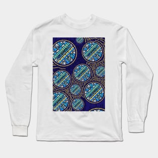 The Afterlife - Ancient Egyptians - Detailed Circles - Navy Blue Long Sleeve T-Shirt